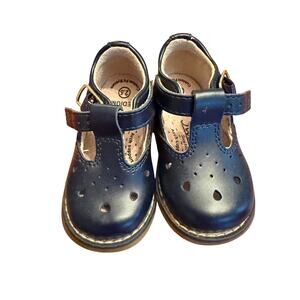 Footmates Harper navy Leather size 2.5 toddler